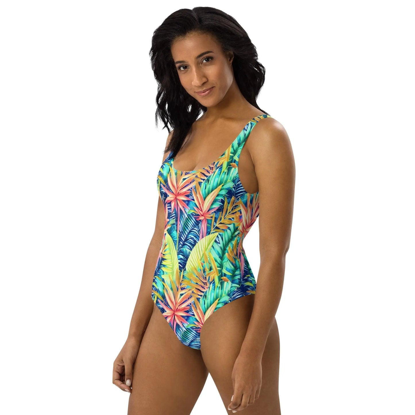 Hawaiian Tropical Leaves One-Piece Swimsuit - The Global Wanderer