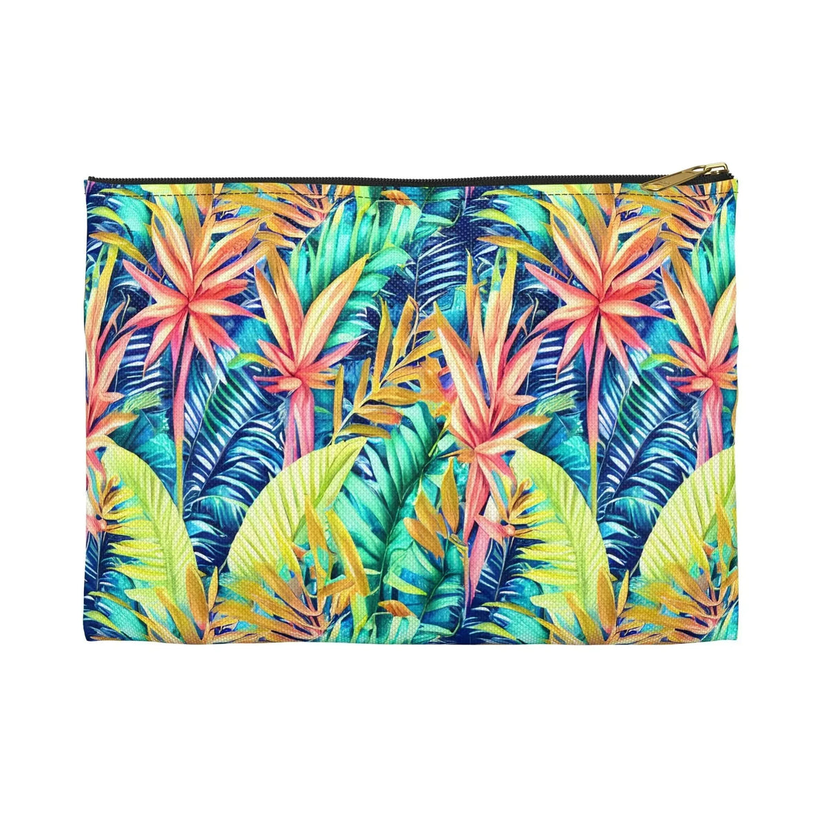 Hawaiian Tropical Leaves Pouch | Globally Inspired Cosmetic Pouch – The ...