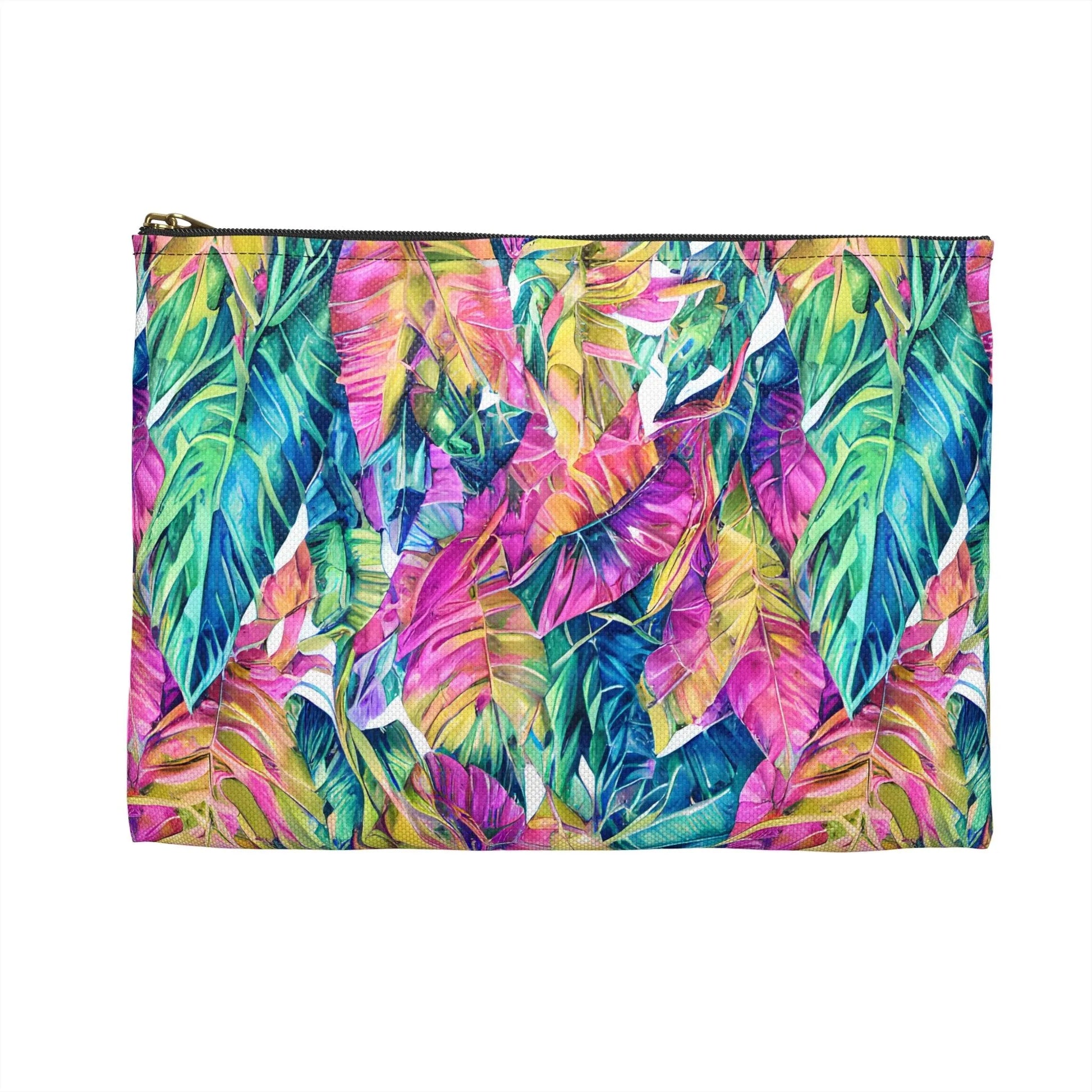 Hawaiian Tropical Leaves Pouch - The Global Wanderer