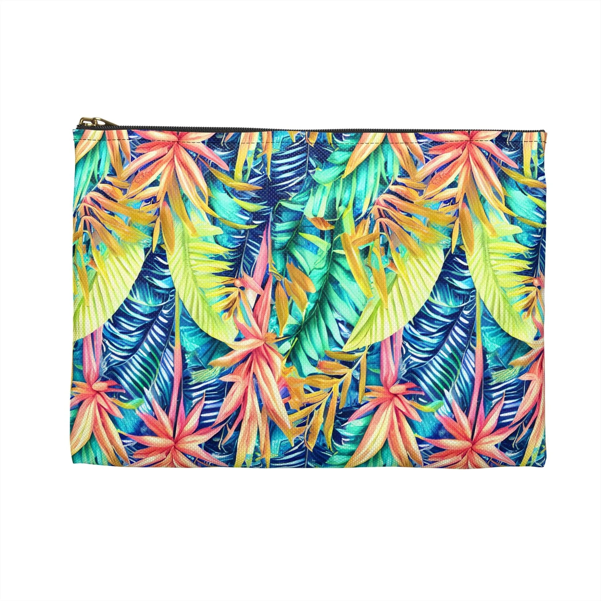 Hawaiian Tropical Leaves Pouch - The Global Wanderer