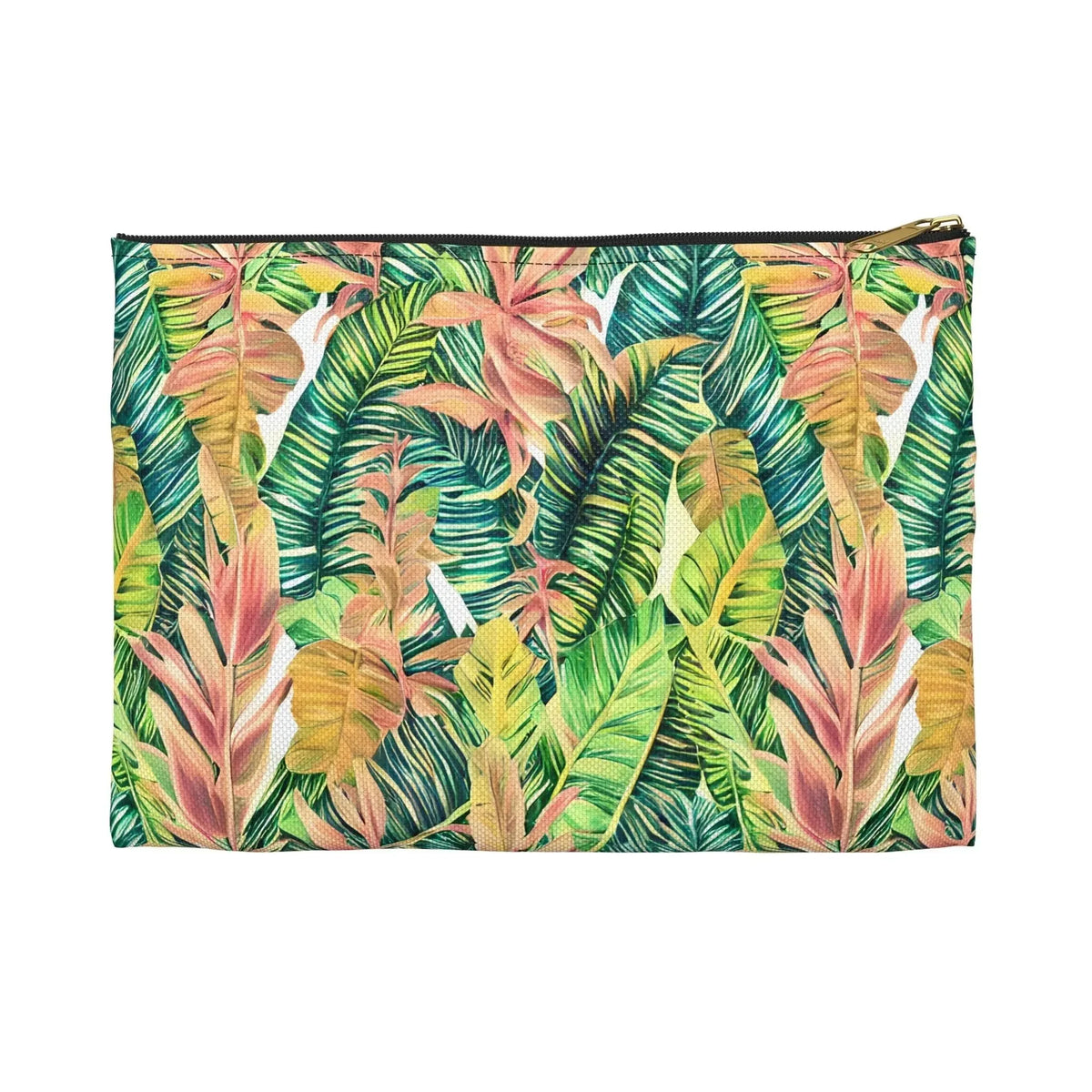 Hawaiian Tropical Leaves Pouch | Globally Inspired Cosmetic Pouch – The ...