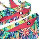 Hawaiian Tropical Leaves Recycled High-Waisted Bikini - The Global Wanderer