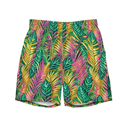 Hawaiian Tropical Leaves Recycled Men's Swim Trunks - The Global Wanderer