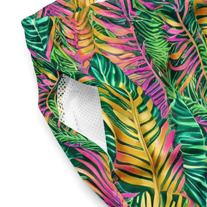 Hawaiian Tropical Leaves Recycled Men's Swim Trunks - The Global Wanderer