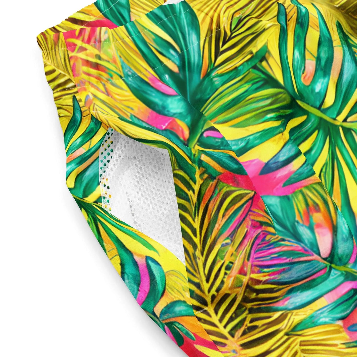 Hawaiian Tropical Leaves Recycled Men's Swim Trunks - The Global Wanderer