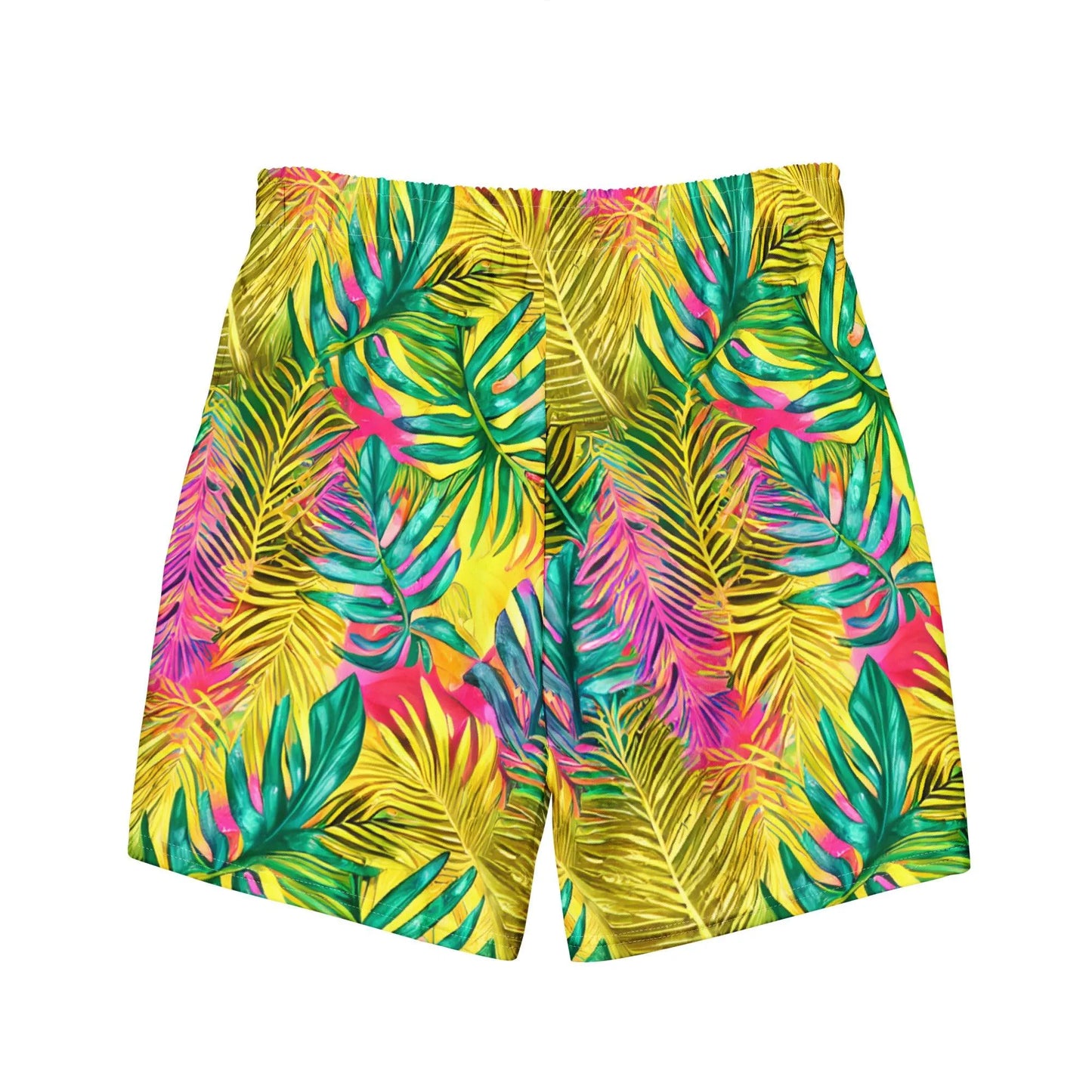 Hawaiian Tropical Leaves Recycled Men's Swim Trunks - The Global Wanderer