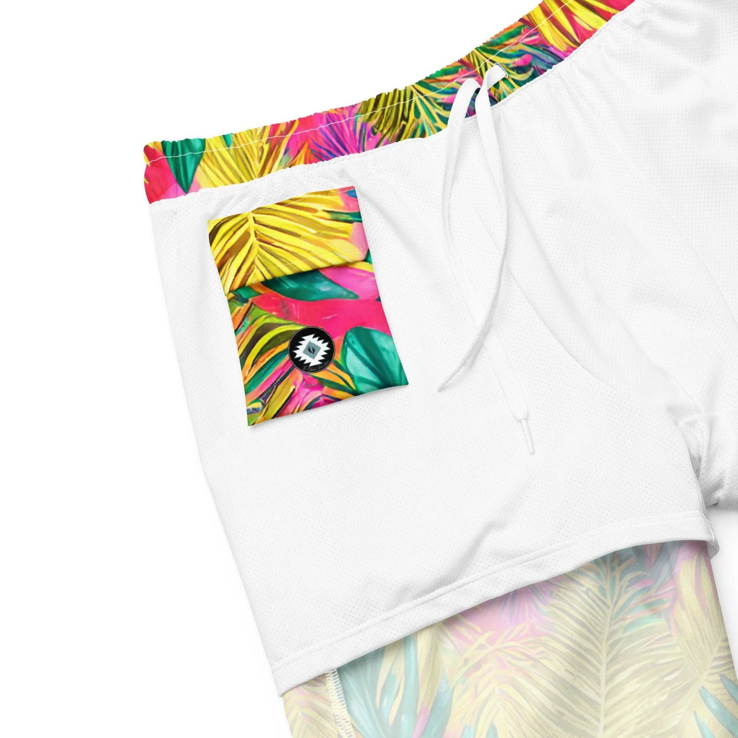 Hawaiian Tropical Leaves Recycled Men's Swim Trunks - The Global Wanderer