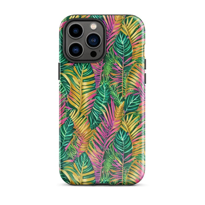 Hawaiian Tropical Leaves Tough MagSafe iPhone® Case - The Global Wanderer