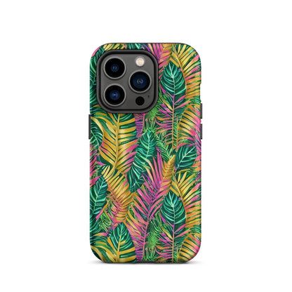 Hawaiian Tropical Leaves Tough MagSafe iPhone® Case - The Global Wanderer