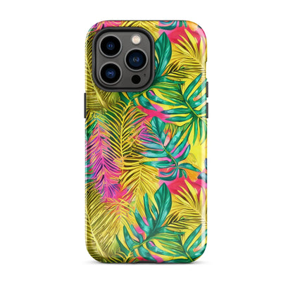 Hawaiian Tropical Leaves Tough MagSafe iPhone® Case - The Global Wanderer