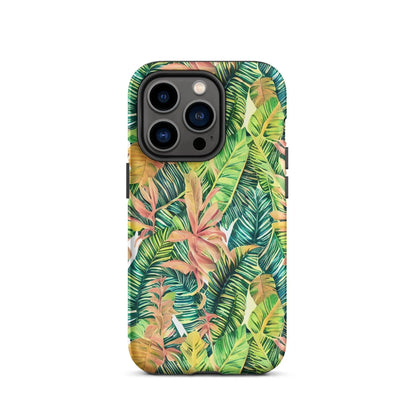 Hawaiian Tropical Leaves Tough MagSafe iPhone® Case - The Global Wanderer