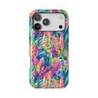 Hawaiian Tropical Leaves Tough MagSafe iPhone Case - The Global Wanderer