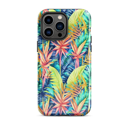 Hawaiian Tropical Leaves Tough MagSafe iPhone® Case - The Global Wanderer