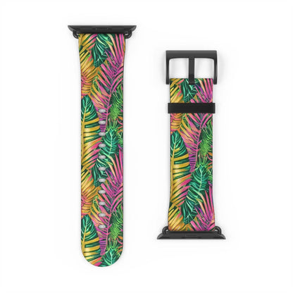 Hawaiian Tropical Leaves Watch Band - The Global Wanderer