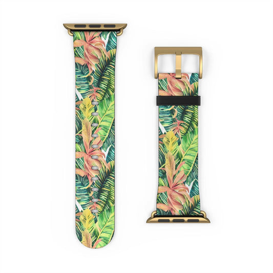 Hawaiian Tropical Leaves Watch Band - The Global Wanderer