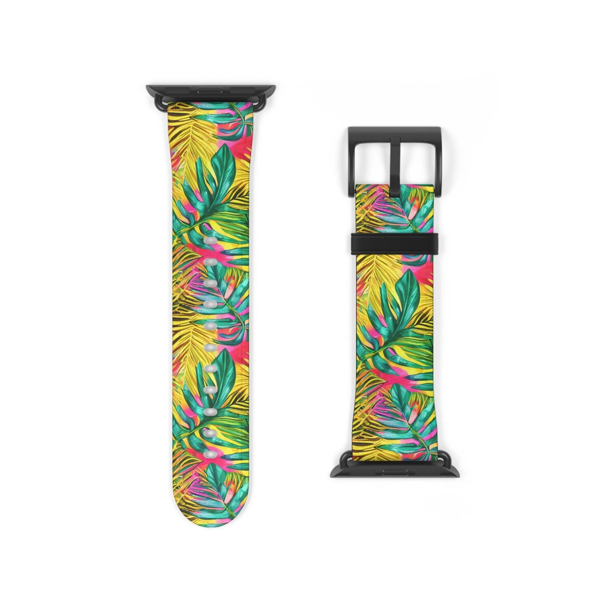 Hawaiian Tropical Leaves Watch Band - The Global Wanderer