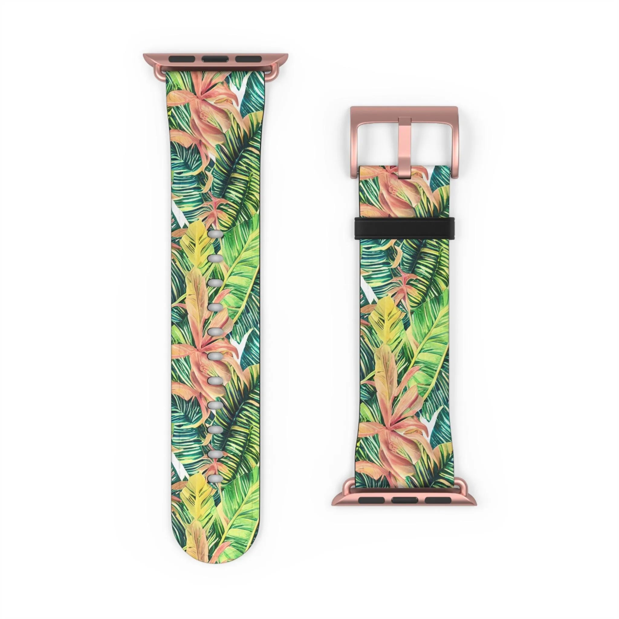 Hawaiian Tropical Leaves Watch Band - The Global Wanderer