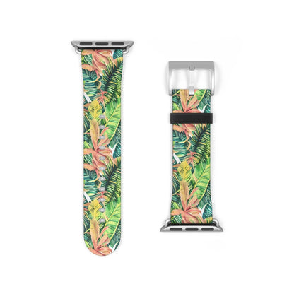 Hawaiian Tropical Leaves Watch Band - The Global Wanderer