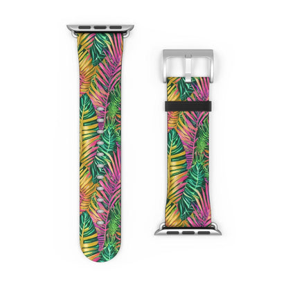 Hawaiian Tropical Leaves Watch Band - The Global Wanderer