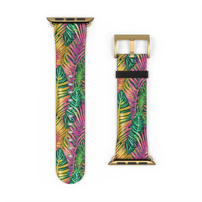 Hawaiian Tropical Leaves Watch Band - The Global Wanderer