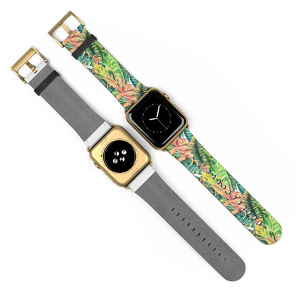 Hawaiian Tropical Leaves Watch Band - The Global Wanderer