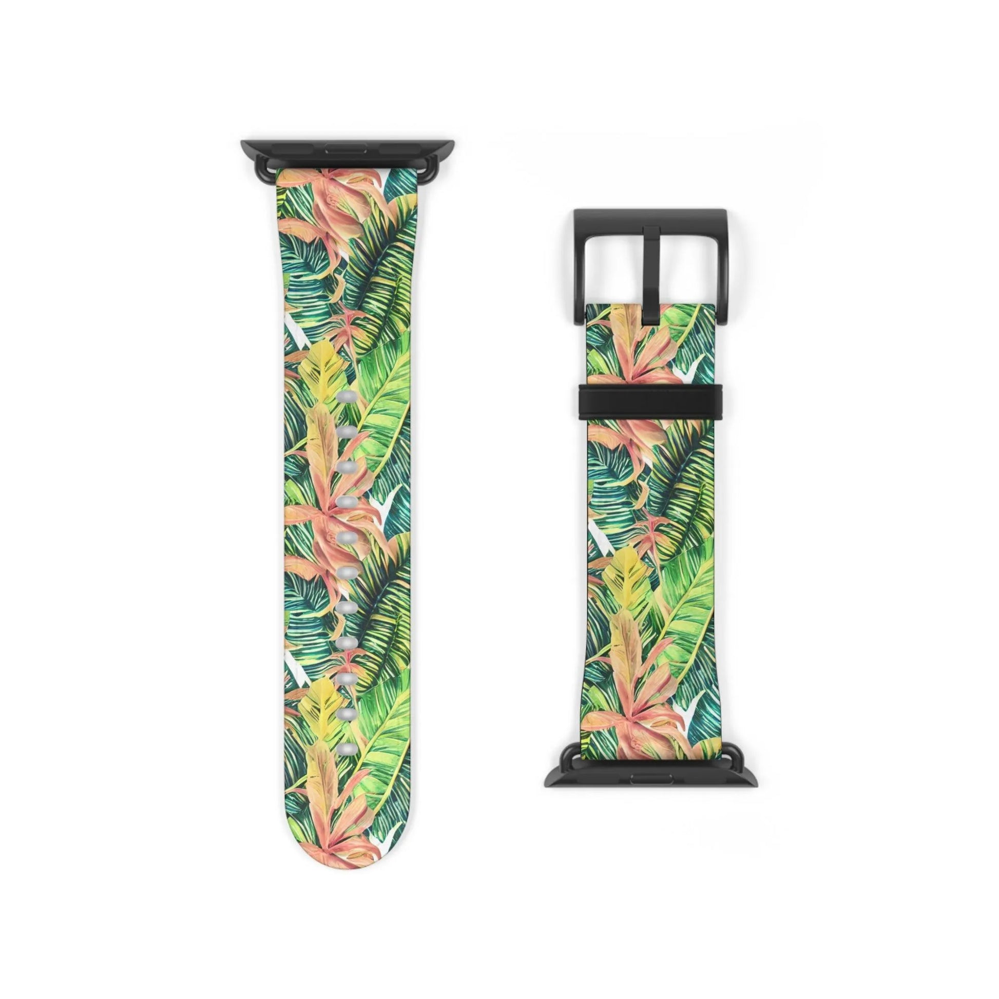 Hawaiian Tropical Leaves Watch Band - The Global Wanderer