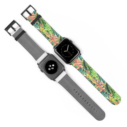 Hawaiian Tropical Leaves Watch Band - The Global Wanderer