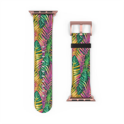 Hawaiian Tropical Leaves Watch Band - The Global Wanderer