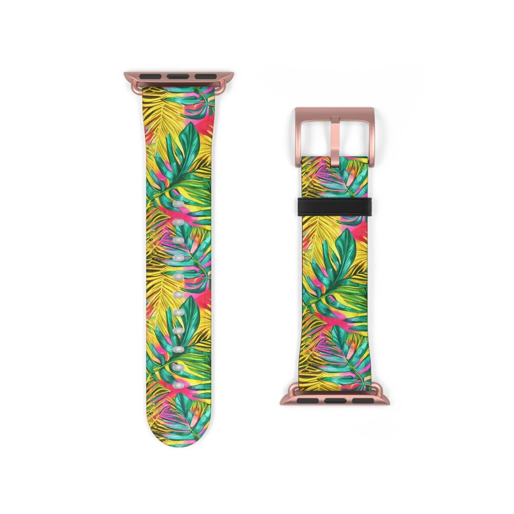Hawaiian Tropical Leaves Watch Band - The Global Wanderer