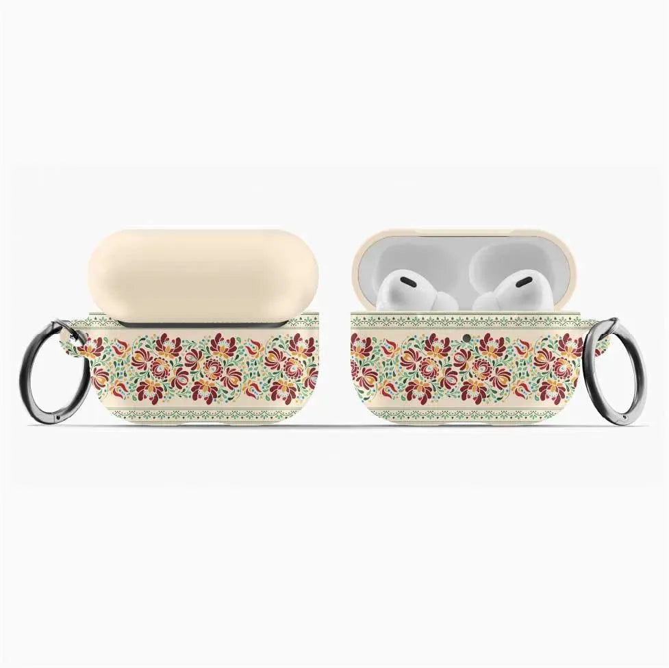 Hungarian Beige Matyó AirPod Pro Case - The Global Wanderer