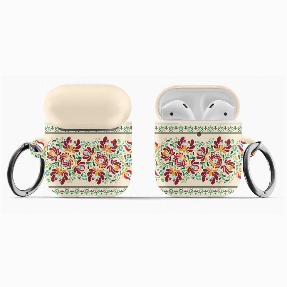 Hungarian Beige Matyó AirPod® Case - The Global Wanderer