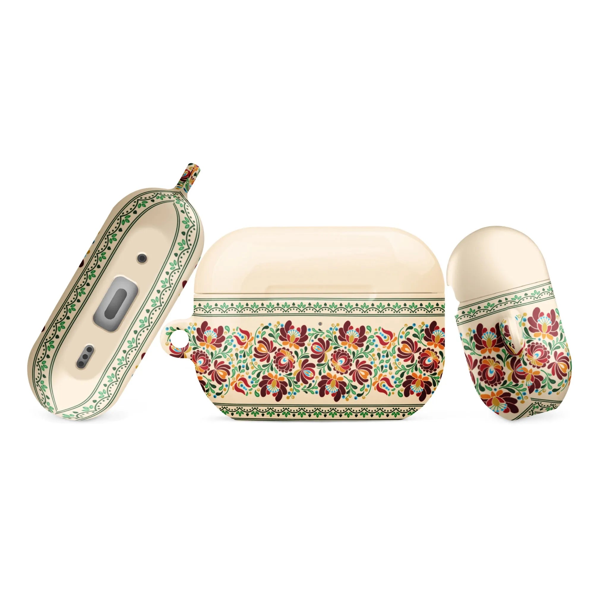 Hungarian Beige Matyó AirPod Pro 2 Case - The Global Wanderer