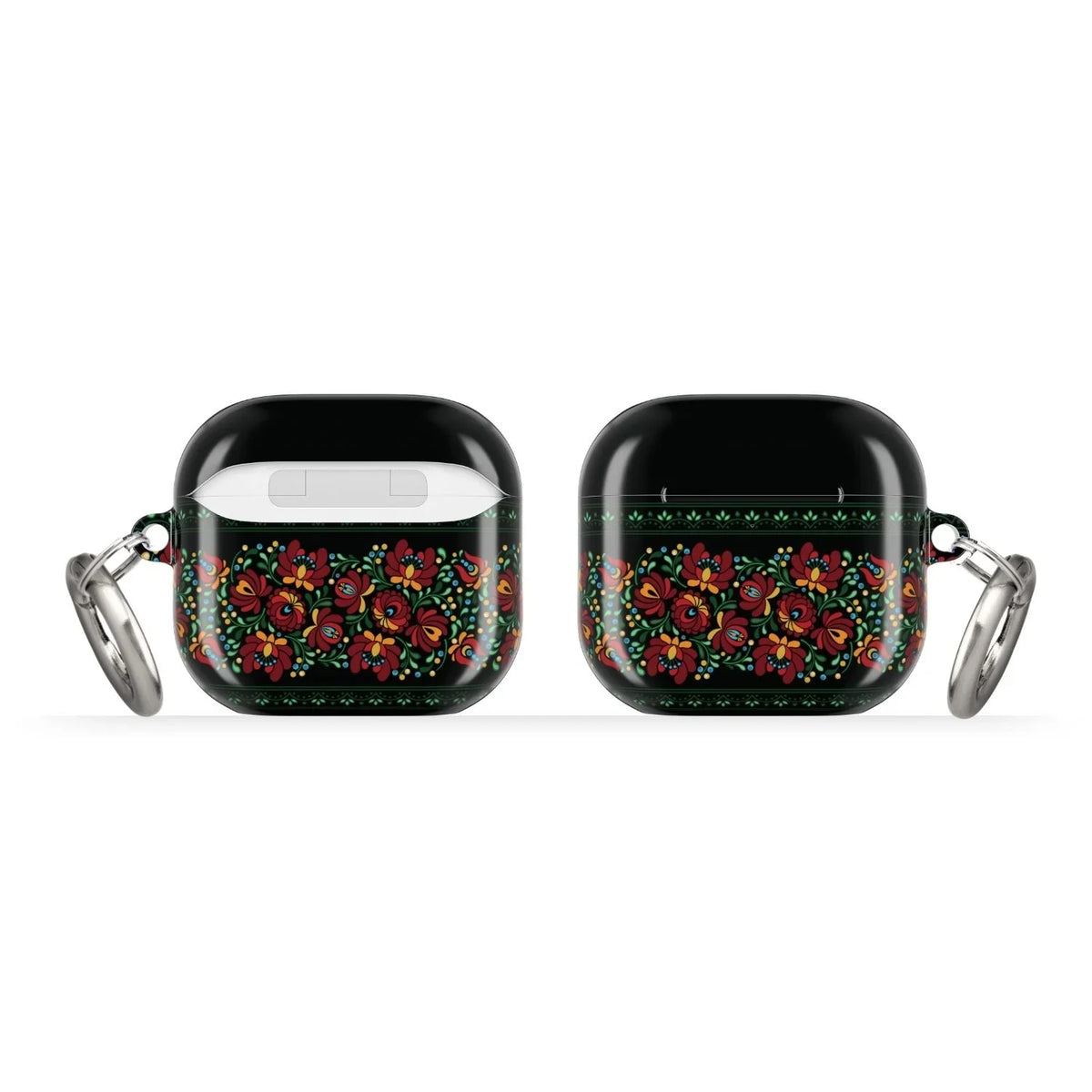 Hungarian Black Matyó AirPods 4 Case - The Global Wanderer