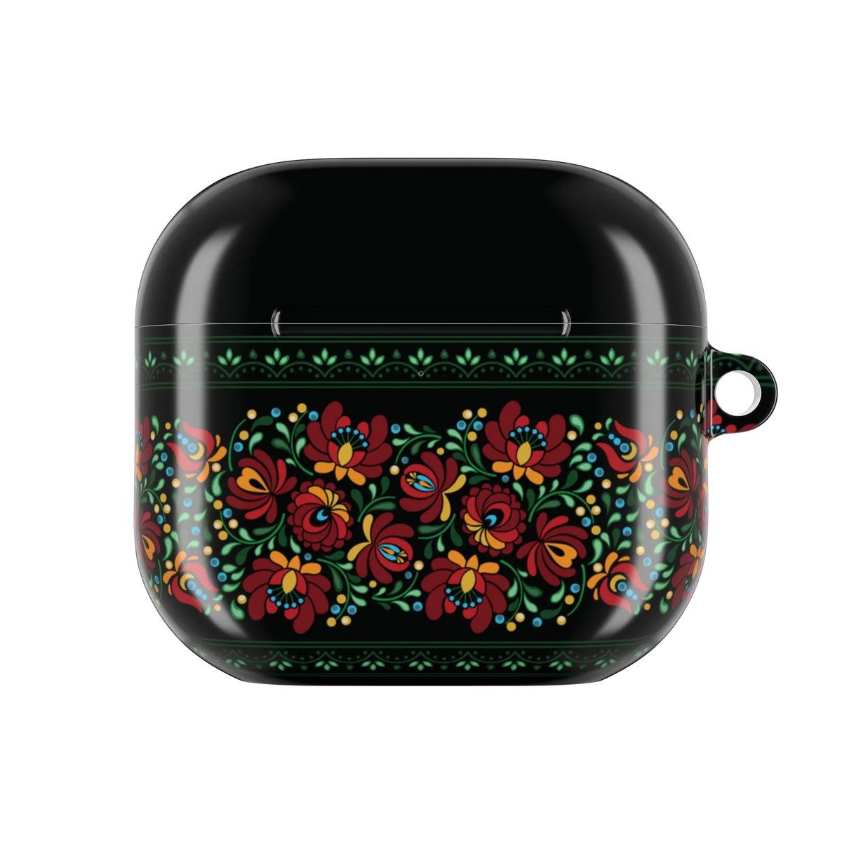 Hungarian Black Matyó AirPods 4 Case - The Global Wanderer