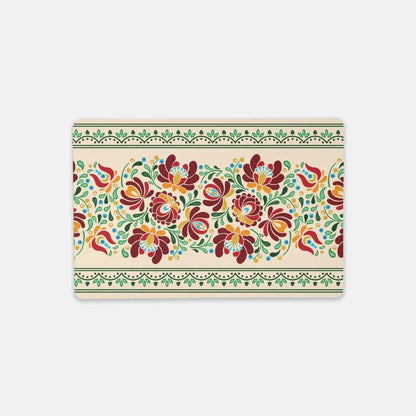 Hungarian Matyó Beige Desk Mat - The Global Wanderer