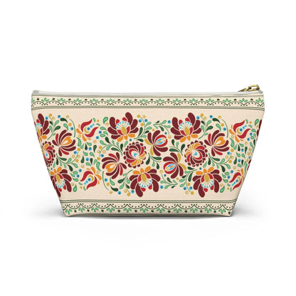 Hungarian Matyó Beige Pouch - The Global Wanderer