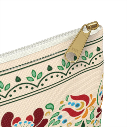 Hungarian Matyó Beige Pouch - The Global Wanderer