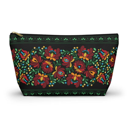 Hungarian Matyó Black Pouch - The Global Wanderer