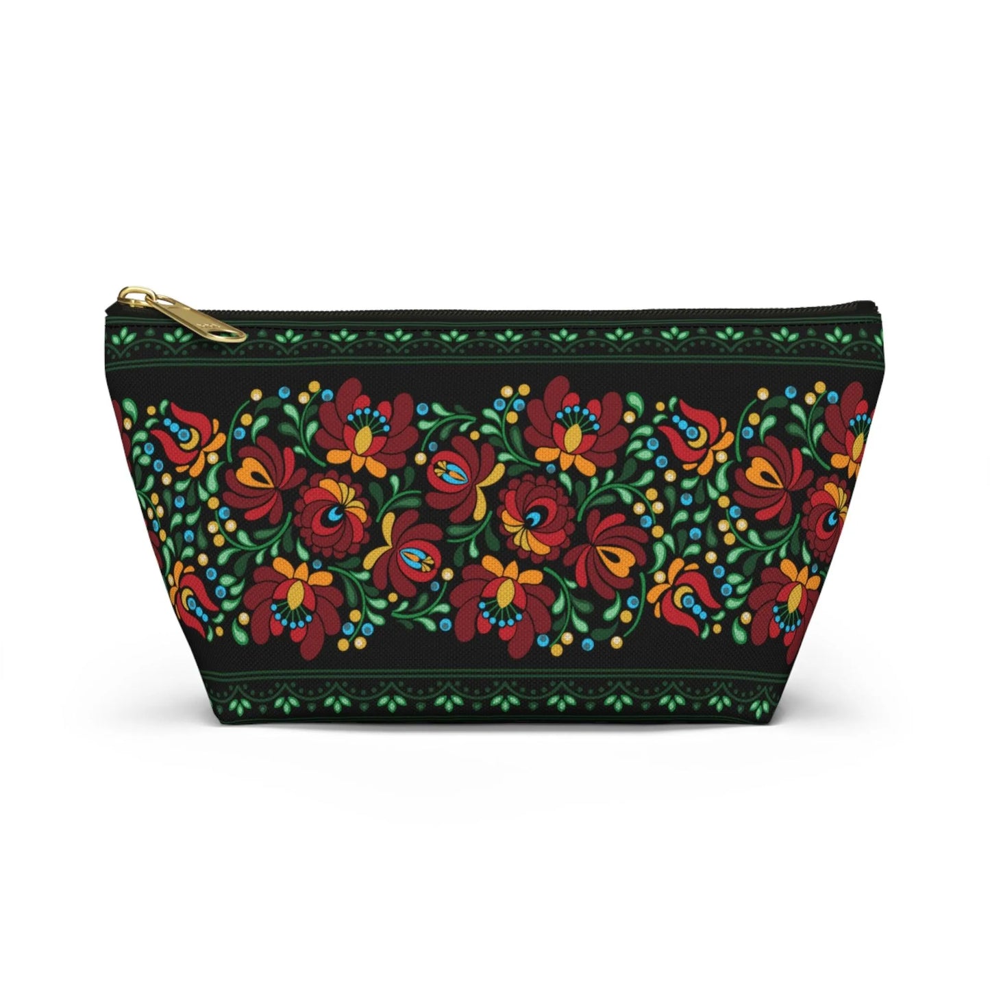 Hungarian Matyó Black Pouch - The Global Wanderer