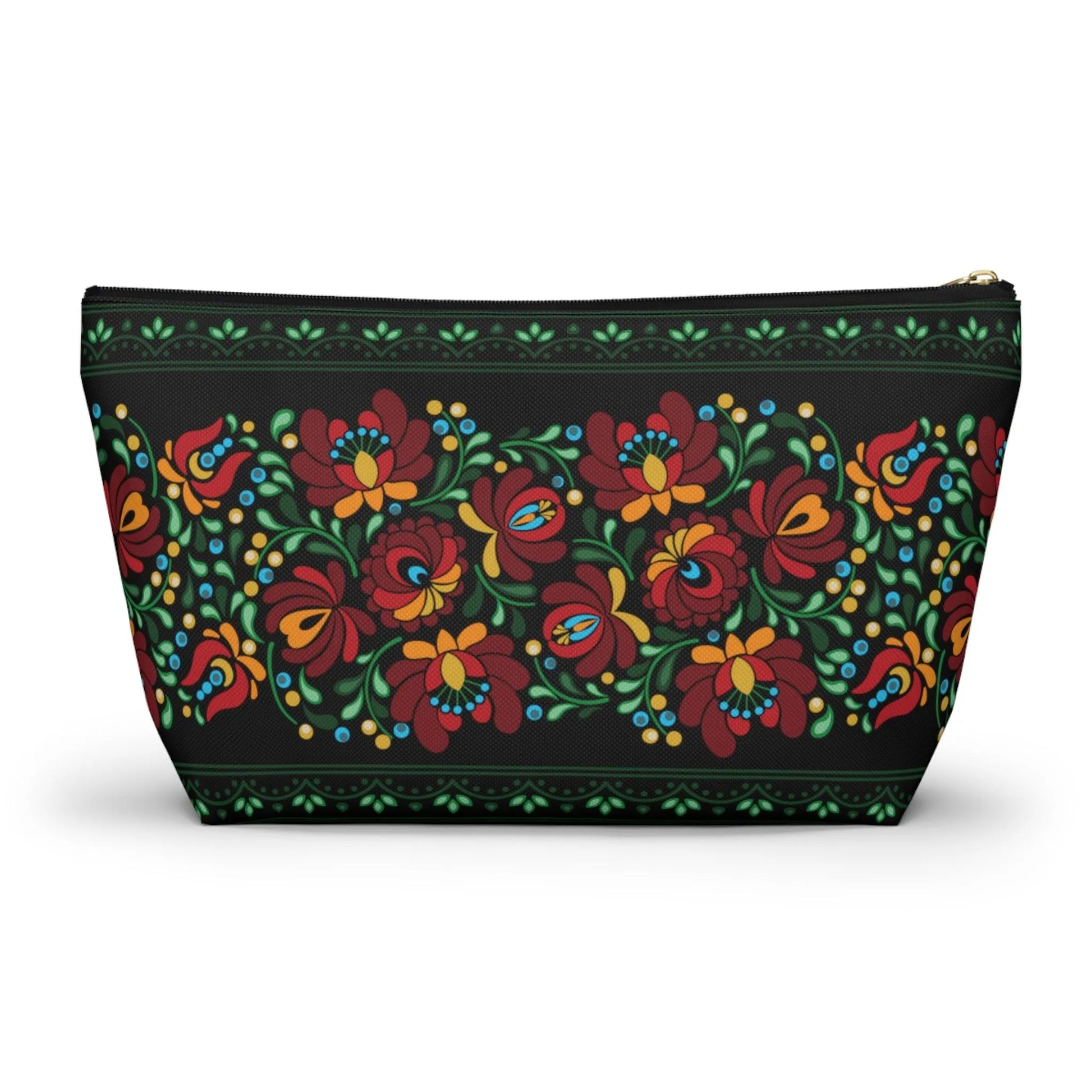 Hungarian Matyó Black Pouch - The Global Wanderer