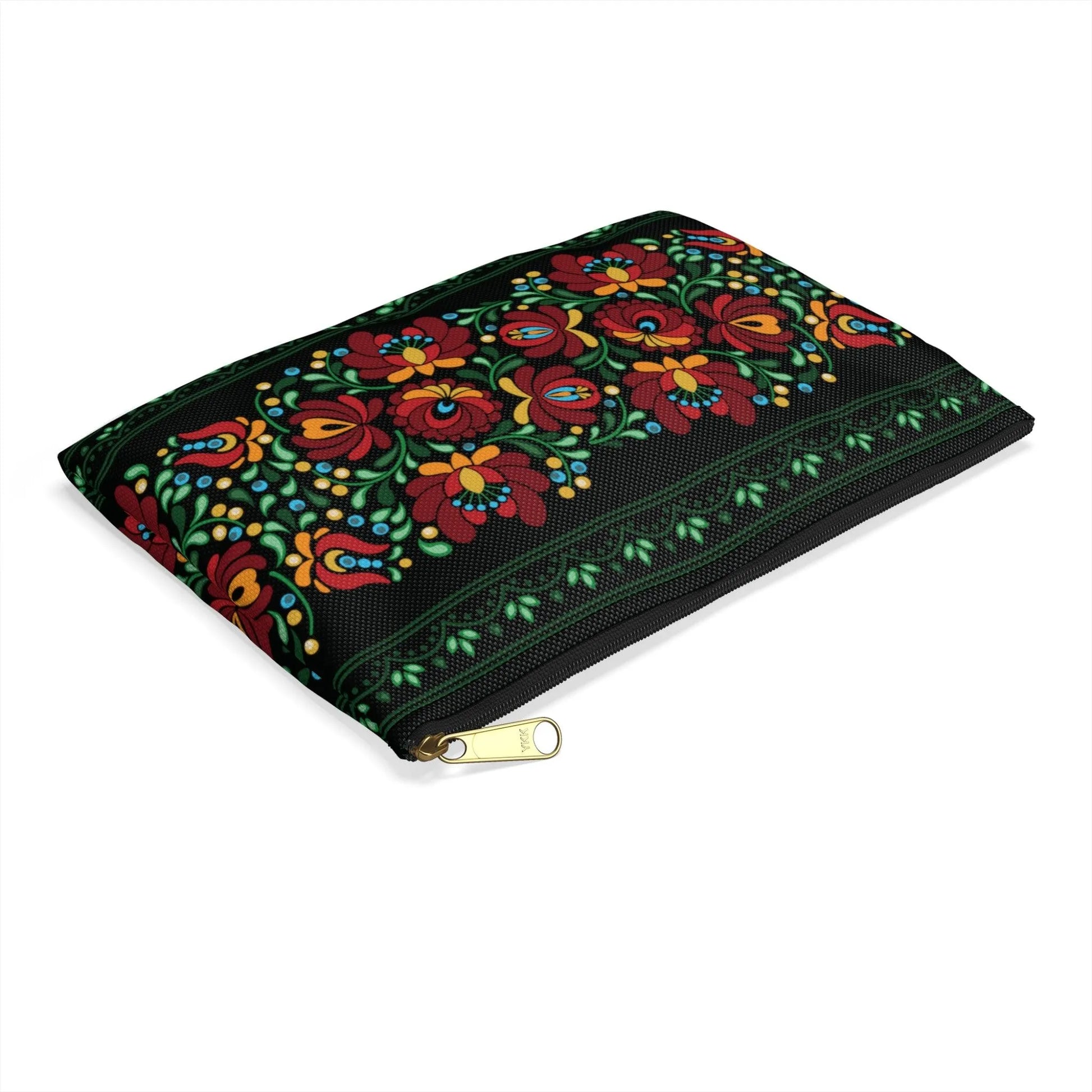 Hungarian Matyó Black Pouch - The Global Wanderer