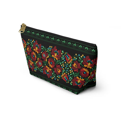 Hungarian Matyó Black Pouch - The Global Wanderer