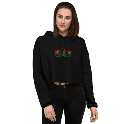 Hungarian Matyó Cropped Hoodie - The Global Wanderer