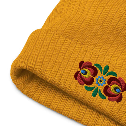 Hungarian Matyó Embroidered Beanie - The Global Wanderer