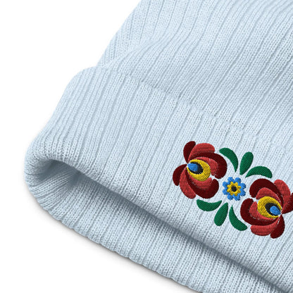 Hungarian Matyó Embroidered Beanie - The Global Wanderer