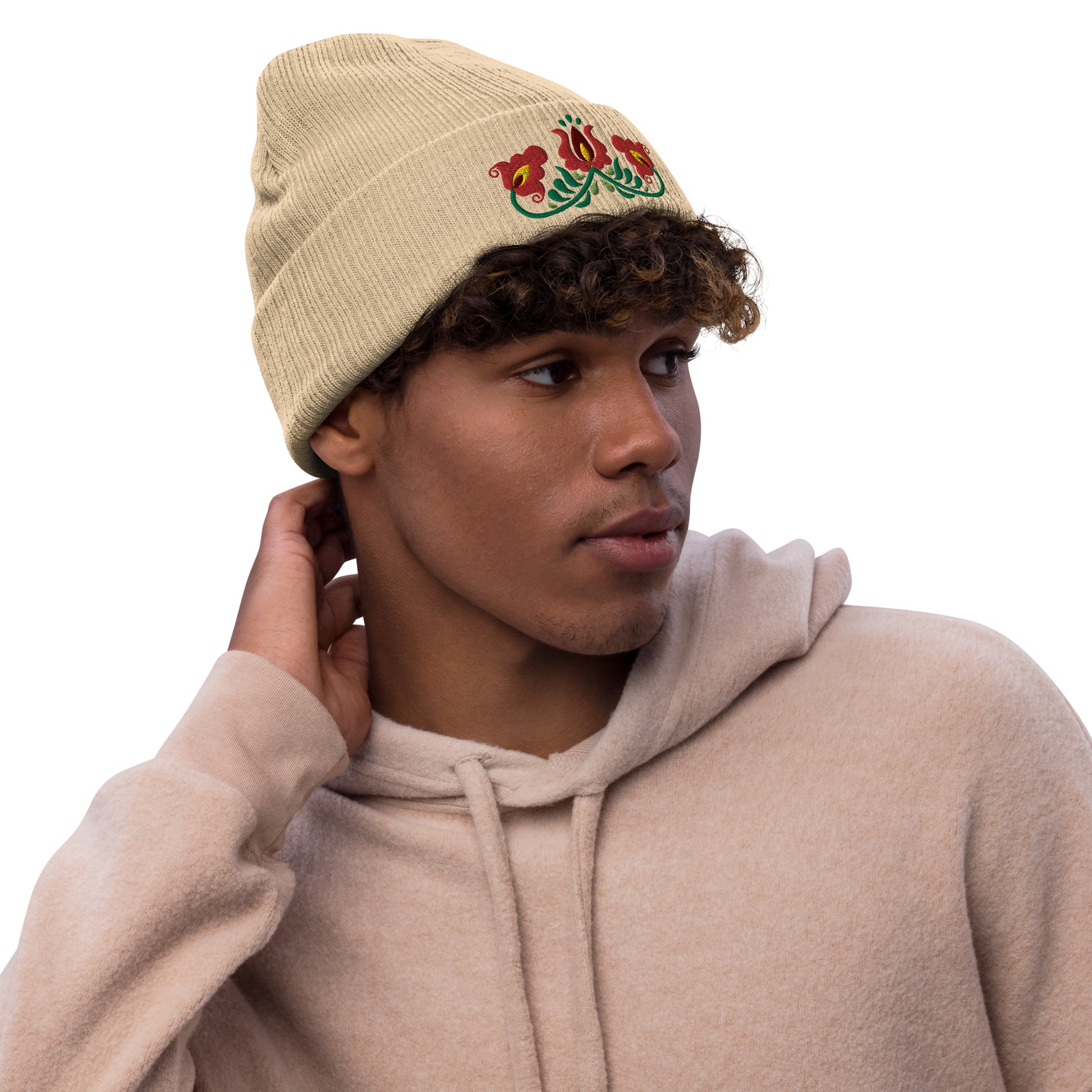 Hungarian Matyó Embroidered Beanie - The Global Wanderer