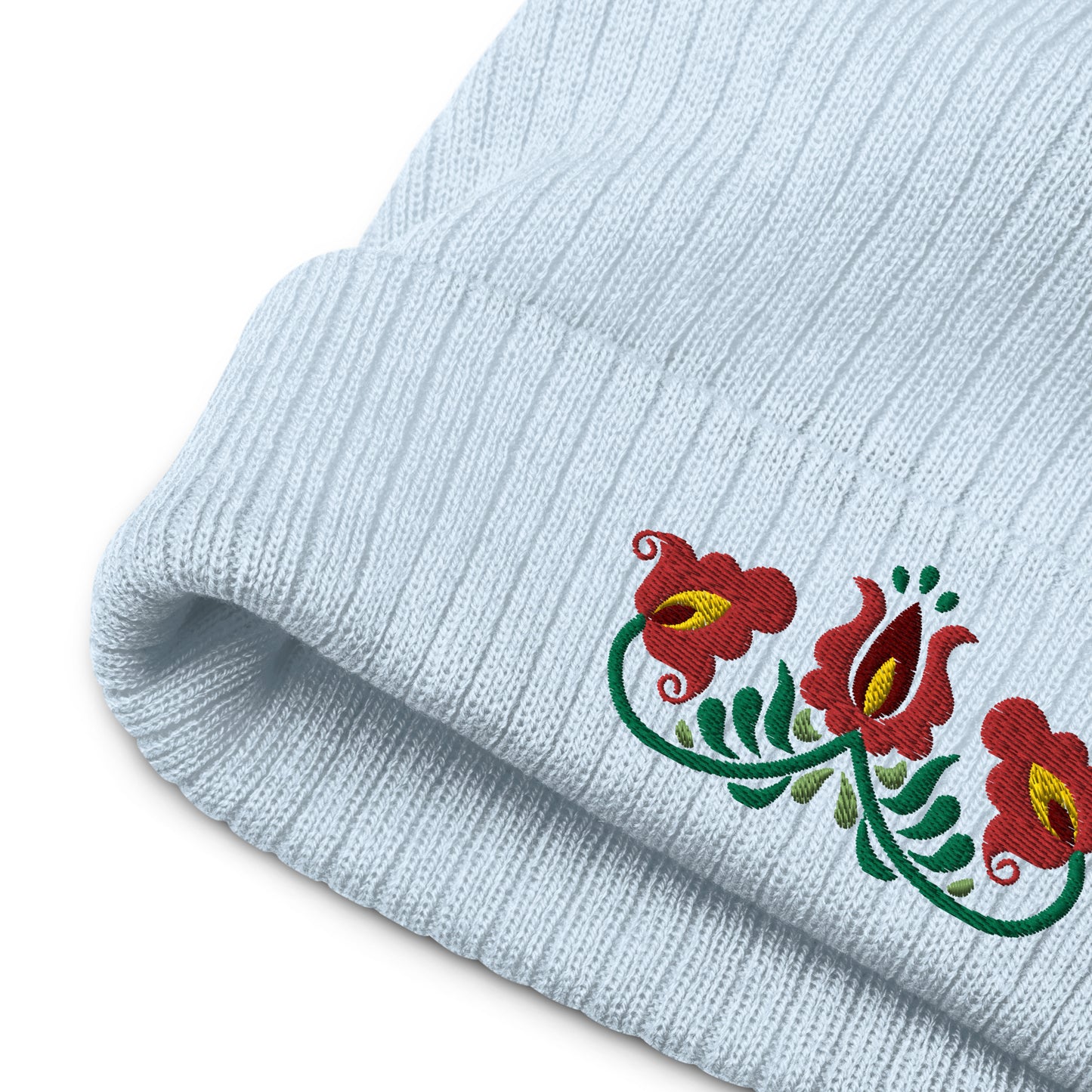 Hungarian Matyó Embroidered Beanie - The Global Wanderer