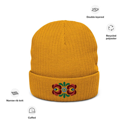 Hungarian Matyó Embroidered Beanie - The Global Wanderer