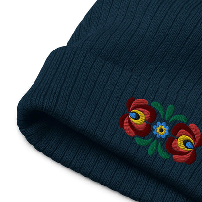 Hungarian Matyó Embroidered Beanie - The Global Wanderer