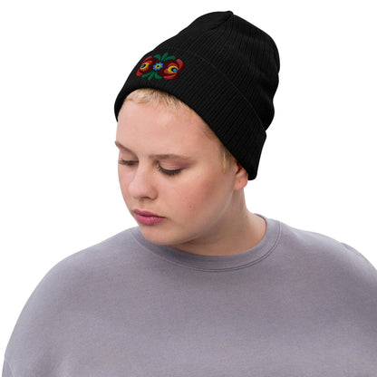 Hungarian Matyó Embroidered Beanie - The Global Wanderer